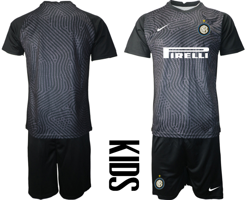 2021 Internazionale black youth goalkeeper soccer jerseys